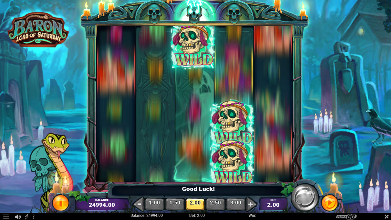 Baron Lord of Saturday por Play'n GO, win screenshot