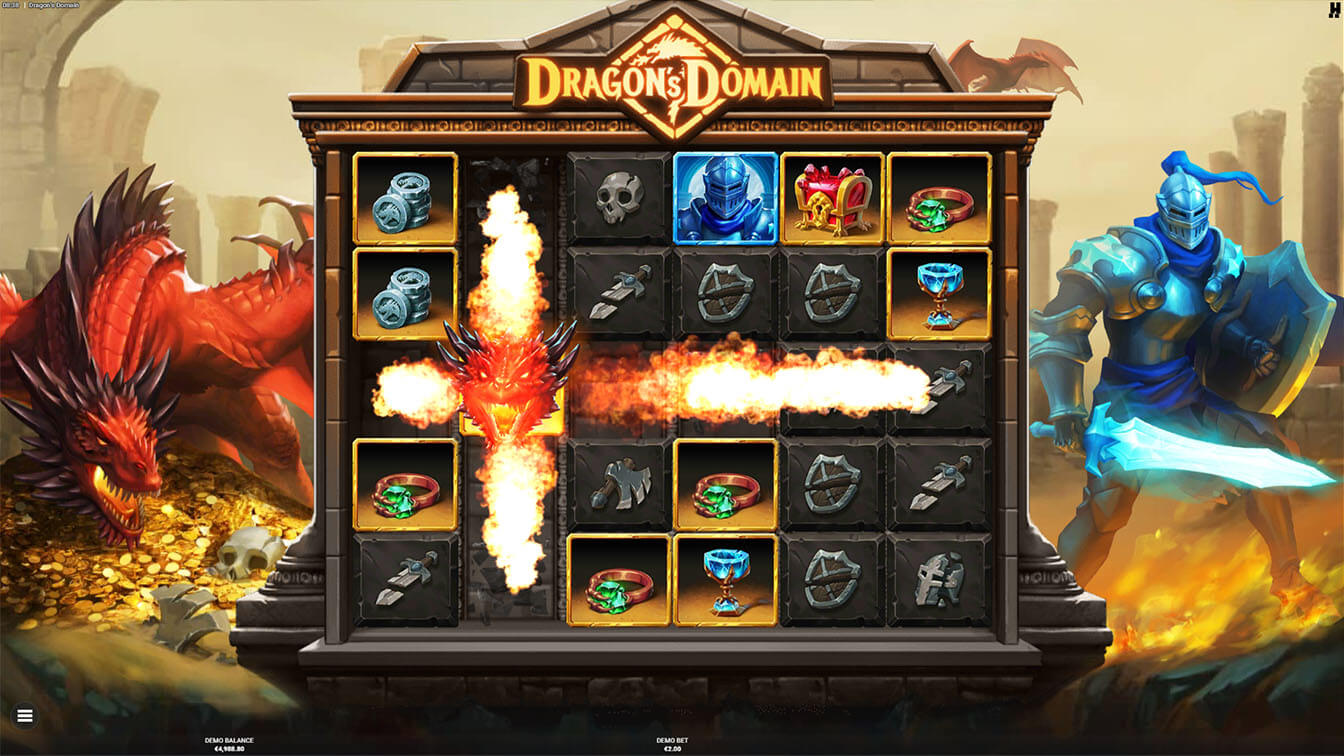 Dragon’s Domain por Hacksaw Gaming, win screenshot