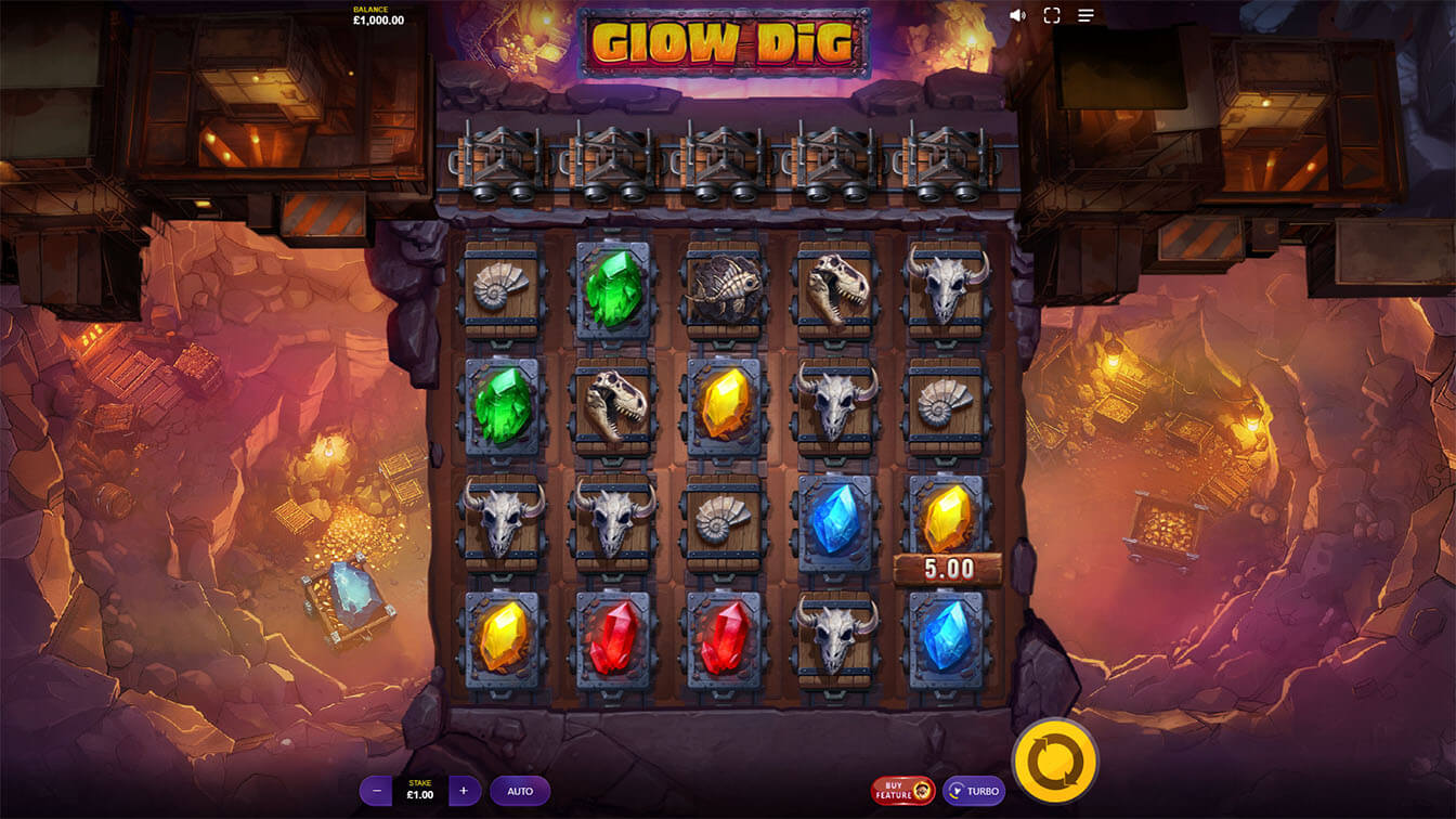 Glow Dig por Max Win Gaming, gameplay screenshot