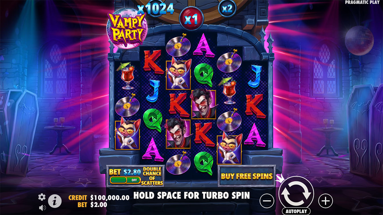 Vampy Party por Pragmatic Play, gameplay screenshot