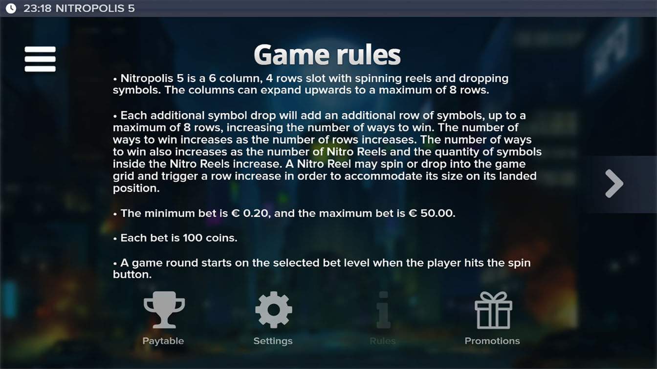 Nitropolis 5 por ELK Studios, info screenshot